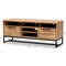 Baxton Studio Reid Industrial Oak Finished Wood and Black Metal 2-Drawer TV Stand 162-10294 - alternate 3
